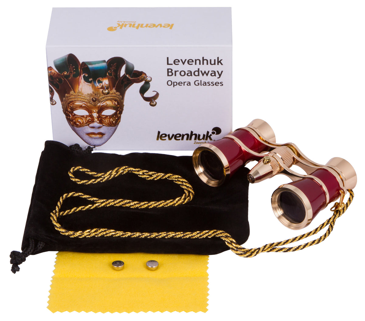 Binocolo da teatro Levenhuk Broadway 325F (con luce LED e cordoncino da collo)