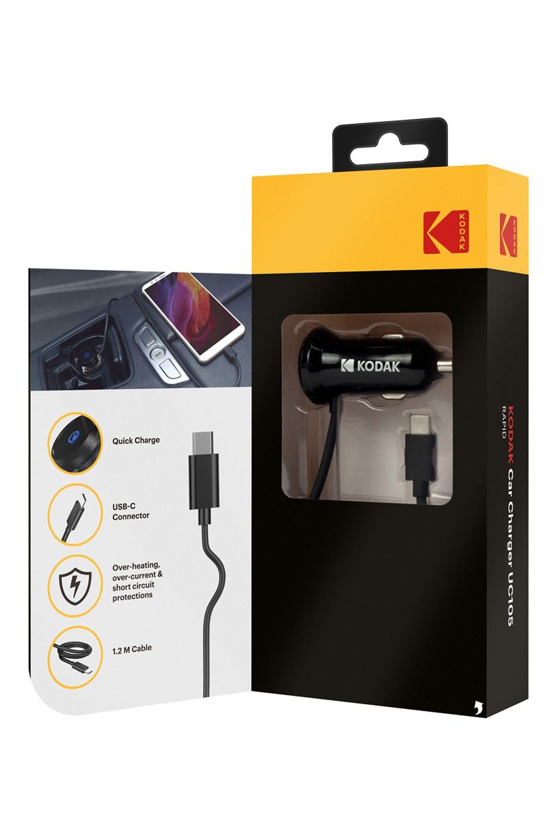 Kodak USB-C & USB-A Car Charger