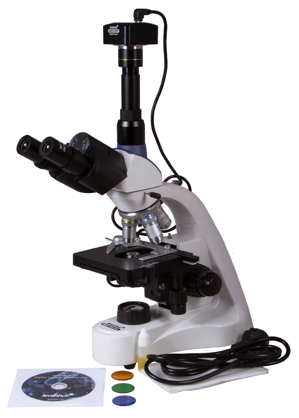 Microscopio trinoculare digitale Levenhuk MED D10T