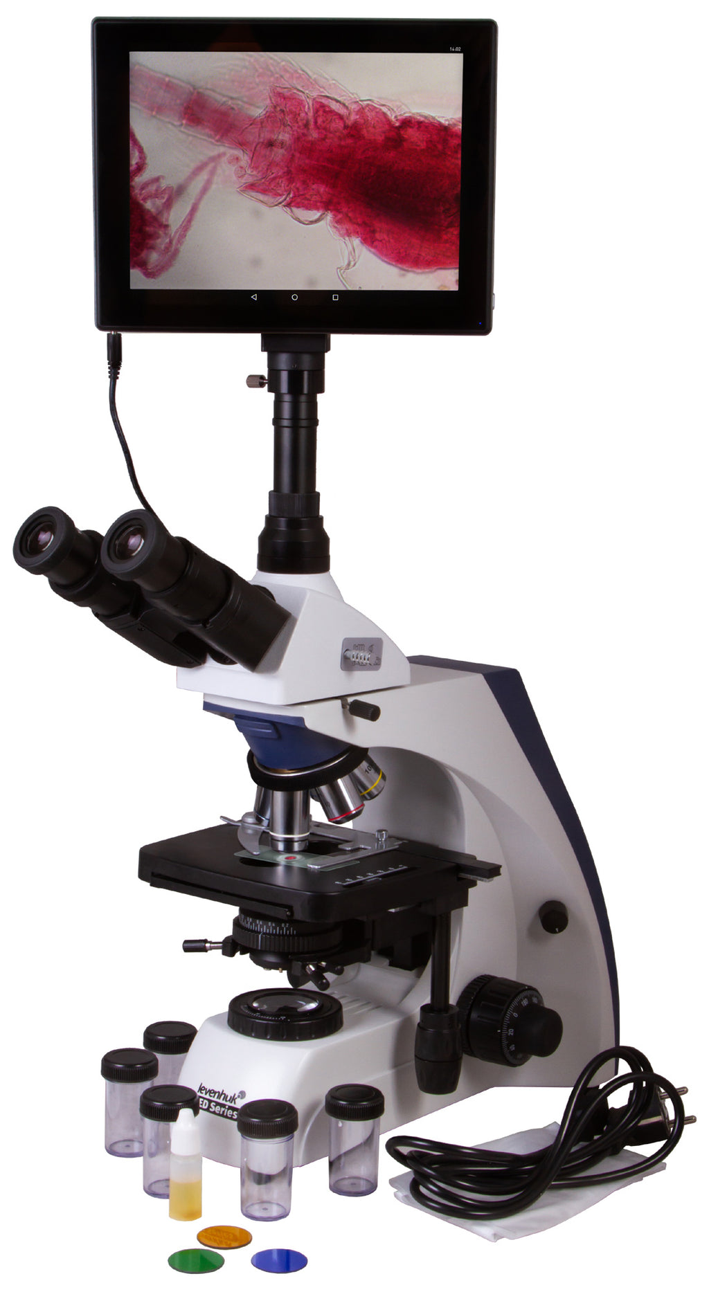 Microscopio trinoculare digitale Levenhuk MED D35T LCD