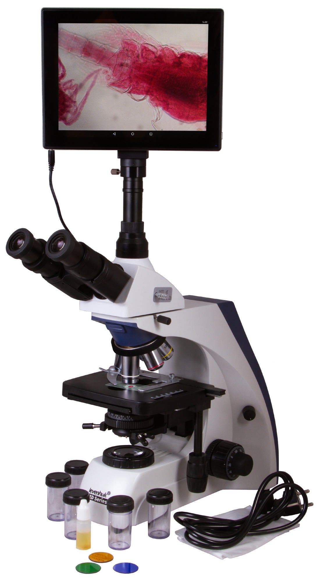 Microscopio trinoculare digitale Levenhuk MED D35T LCD