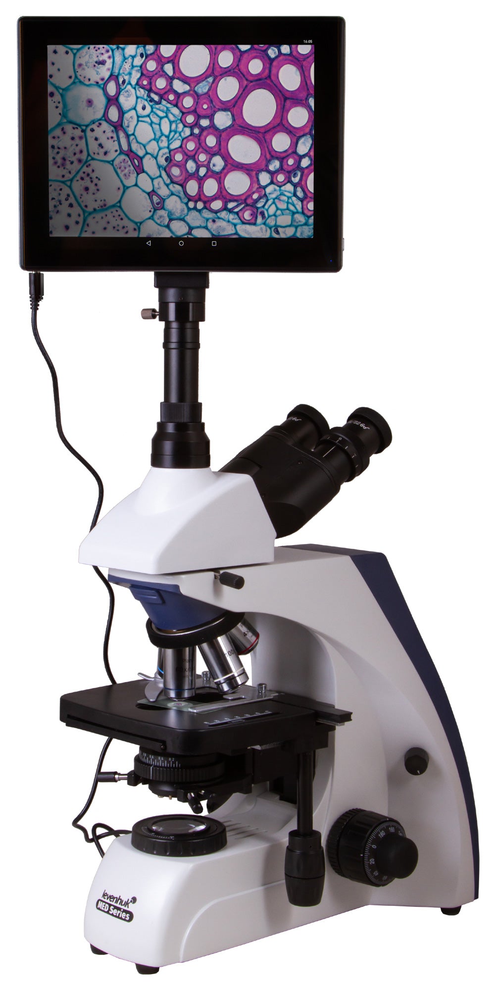 Microscopio trinoculare digitale Levenhuk MED D35T LCD