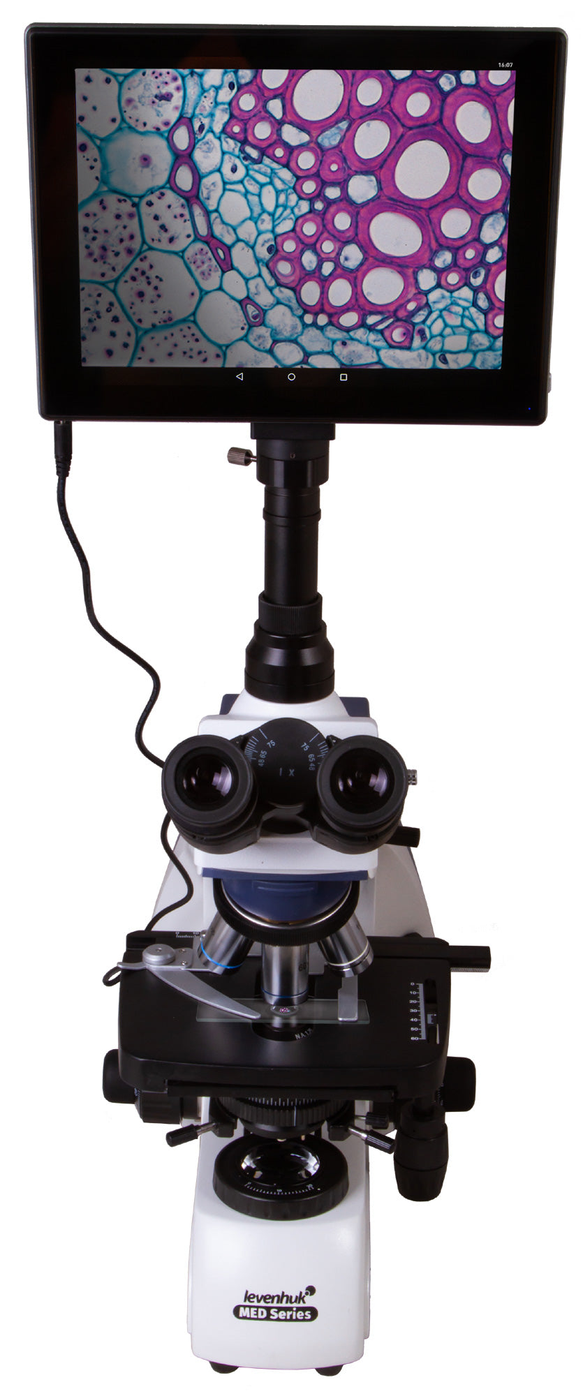 Microscopio trinoculare digitale Levenhuk MED D35T LCD