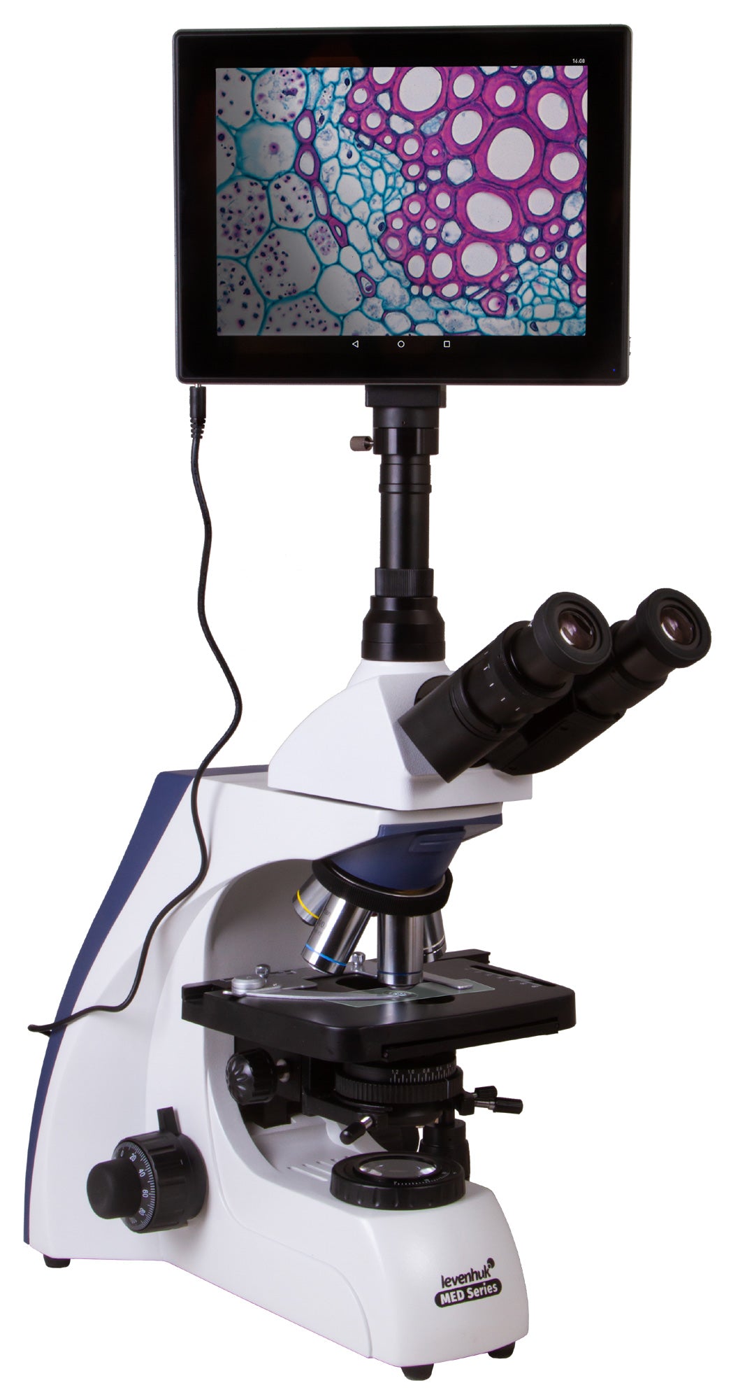 Microscopio trinoculare digitale Levenhuk MED D35T LCD