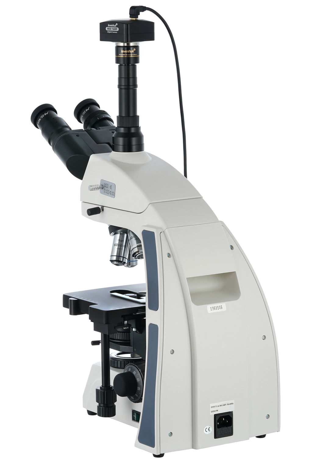 Microscopio trinoculare digitale Levenhuk MED D40T