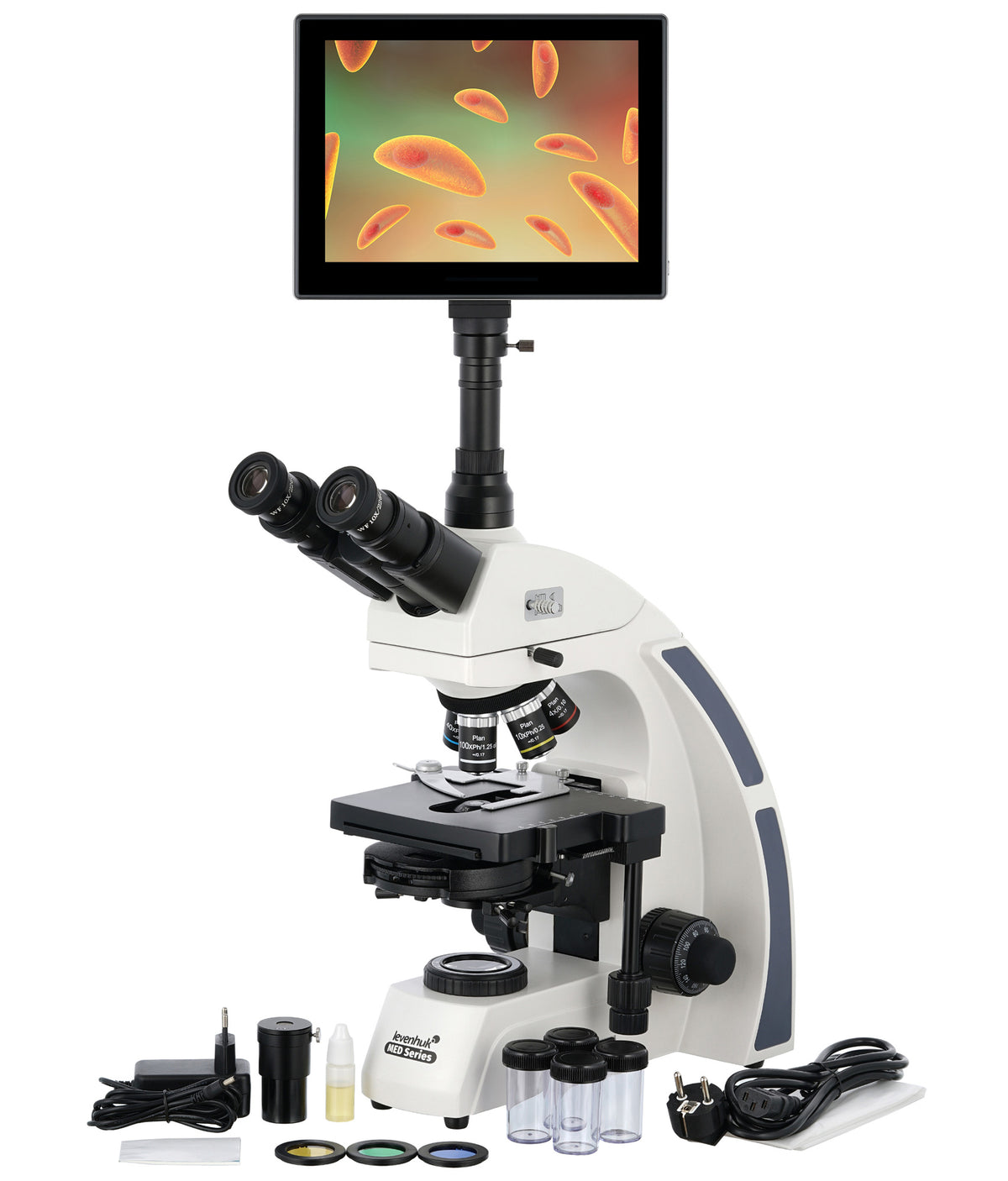 Microscopio trinoculare digitale Levenhuk MED D45T LCD