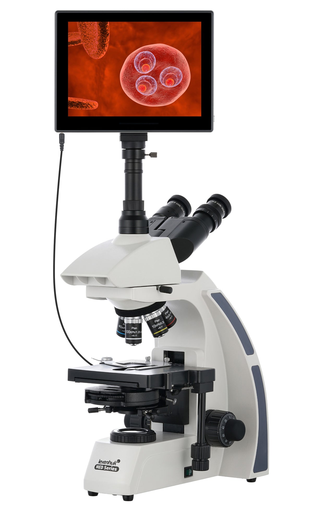 Microscopio trinoculare digitale Levenhuk MED D45T LCD