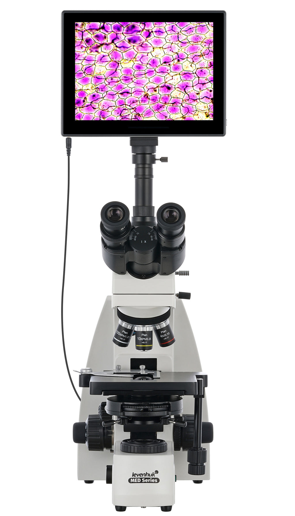 Microscopio trinoculare digitale Levenhuk MED D45T LCD