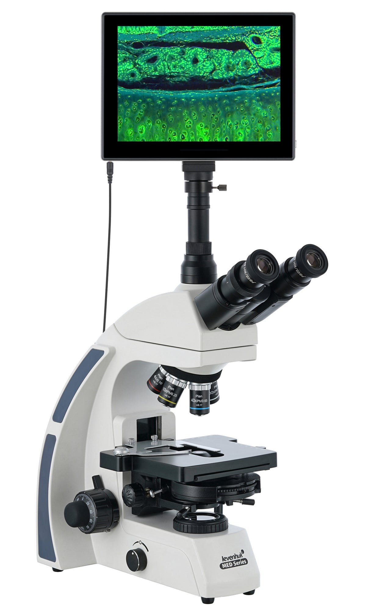 Microscopio trinoculare digitale Levenhuk MED D45T LCD
