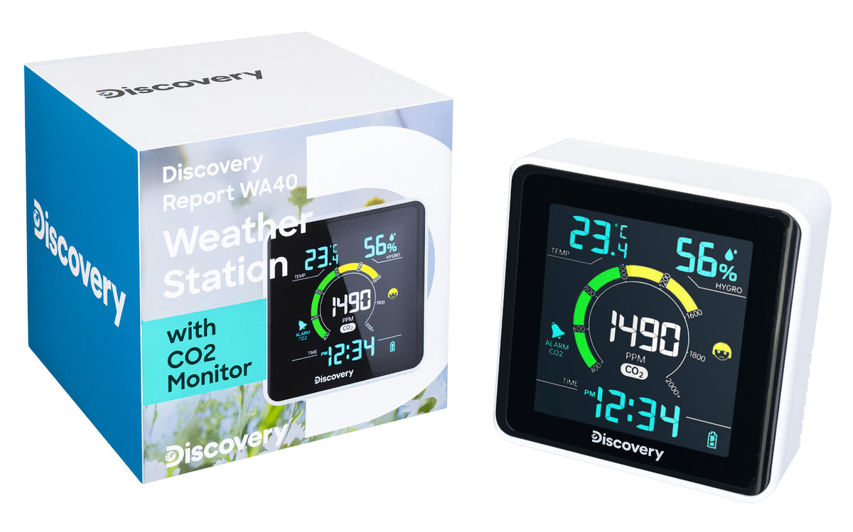 Stazione meteorologica Discovery Report WA40 con monitor della CO2