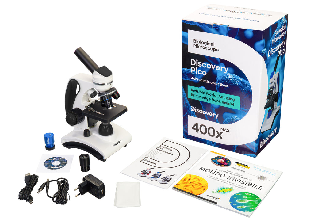 Microscopio digitale Discovery Pico Polar con libro