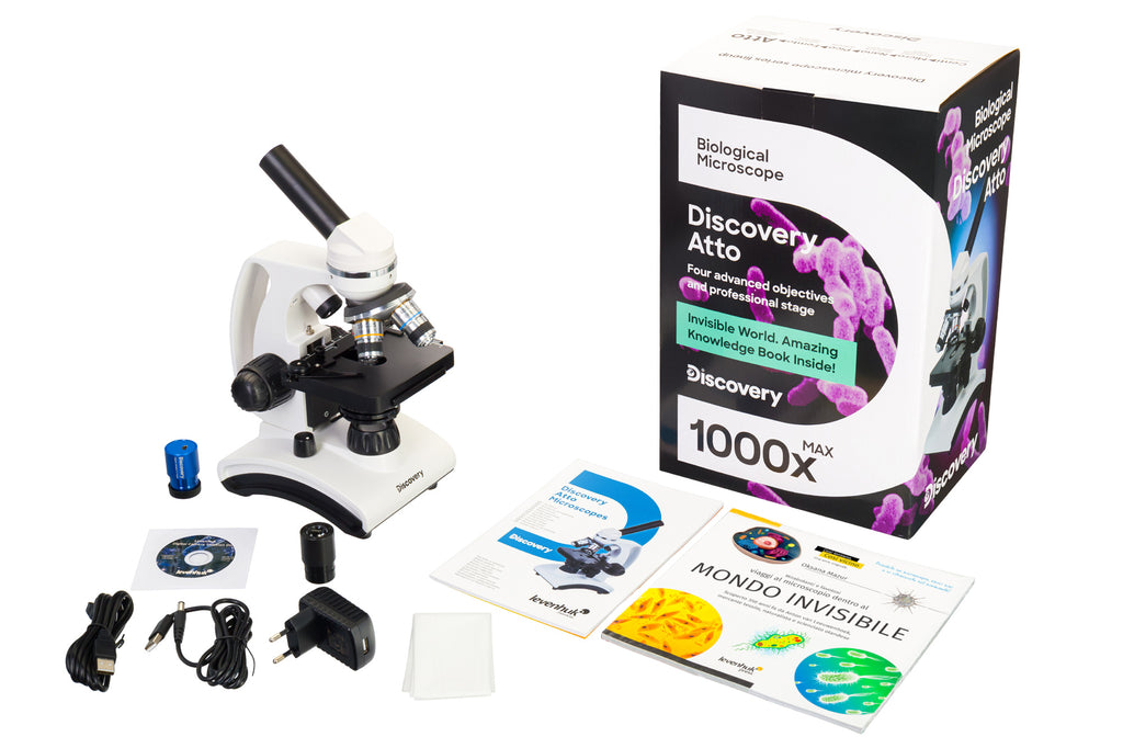 Microscopio digitale Discovery Atto Polar con libro