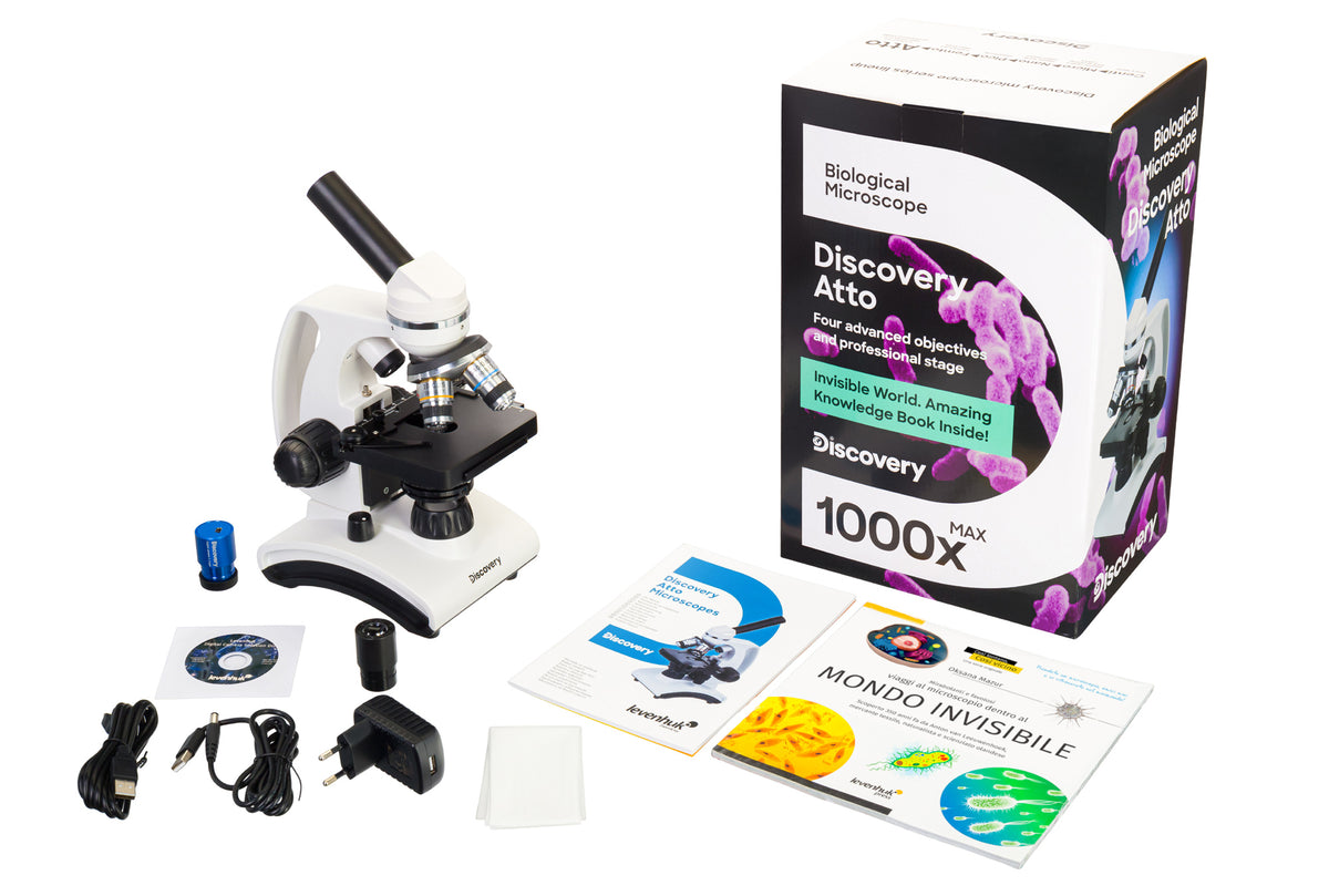 Microscopio digitale Discovery Atto Polar con libro