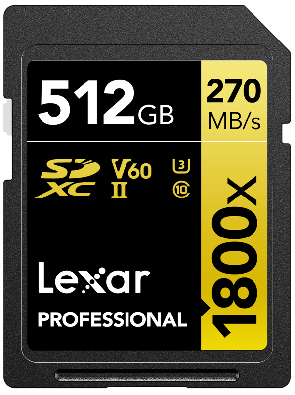 Lexar Professional 1800x UHS-II 64/128/256/512GB