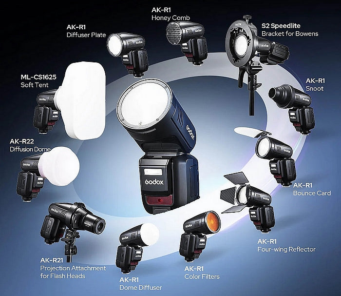 Godox V-100 - Vari Attacchi