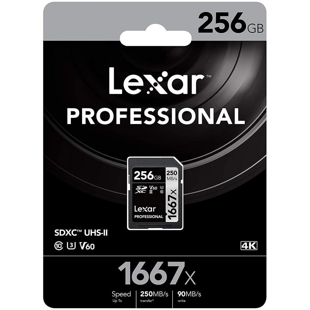 Lexar SD 256GB Professional 1667X SDXC Class 10 UHS-III V60
