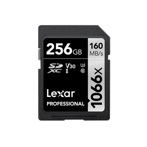Lexar SD 256GB Professional 1066X SDXC Class 10 UHS-I U3 V30