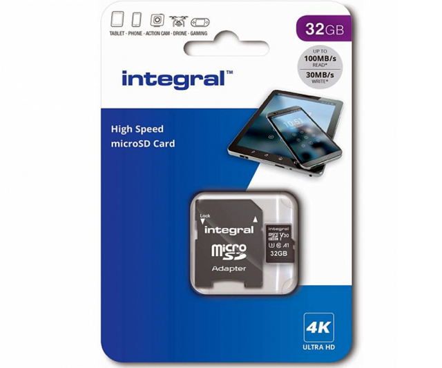 Integral Micro SD 32/64 GB Classe 10 100/30 MB/S