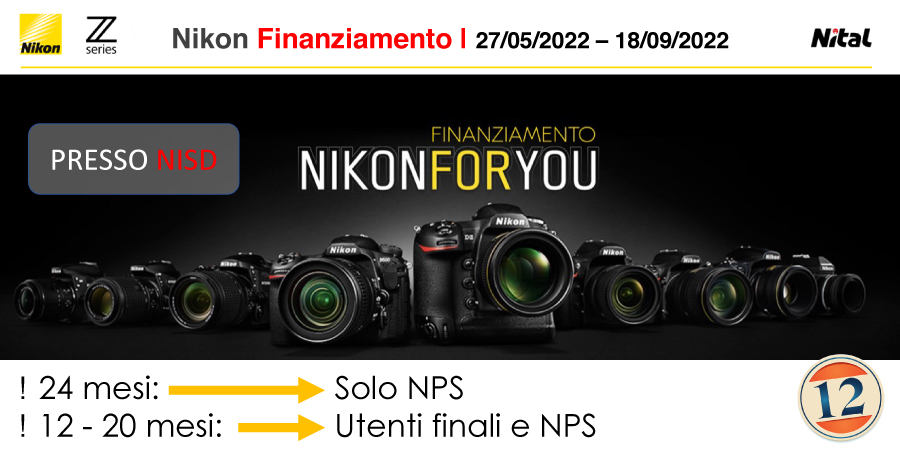 Nikon Finanziamento Tasso 0