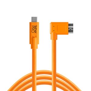Tether Tools USB-C a 3.0 Micro-B angolazione destra 4.6m arancio
