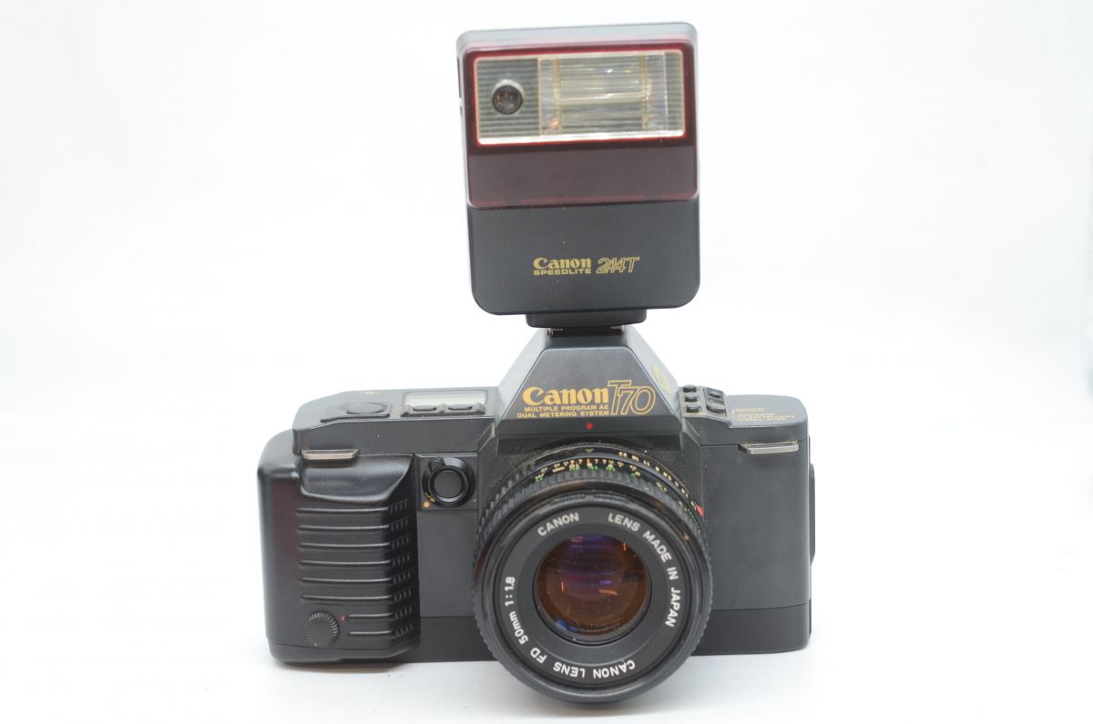 Canon T70 con 50mm f 1,8 + Flash 244