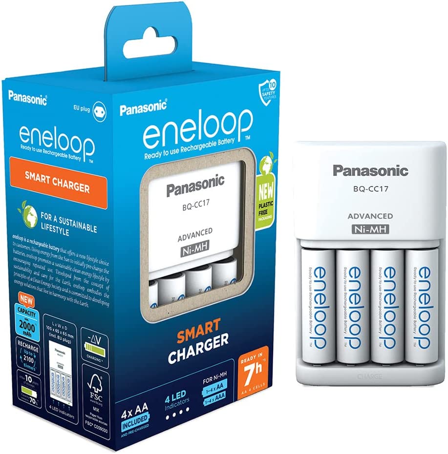 Panasonic Eneloop BQ-CC17 Compreso di Batterie