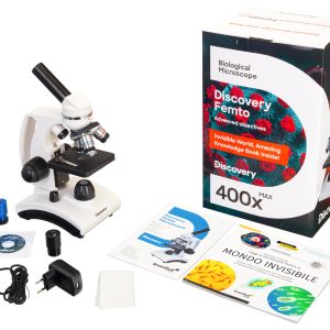 Microscopio digitale Discovery Femto Polar con libro