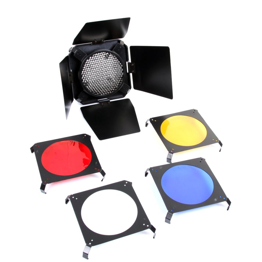 Godox Portafiltri con 4 Alette + Filtri Colorati - Attacco Bowens