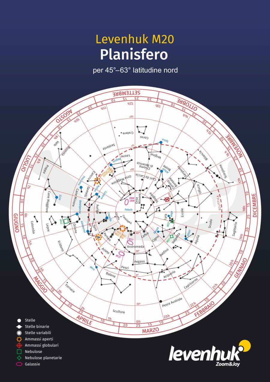 Planisfero grande Levenhuk M20