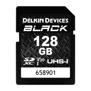 Delkin SDXC 128GB Black USH-I C10 U3 V30