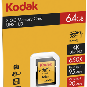 Kodak SD XC 64 e 128GB 100MB/100MB CL.10 U3 V30