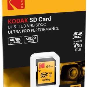Kodak SD 64 e 128GB 300MB/160MB UHS-II U3 CL.10 V90 4K/8K Ultra