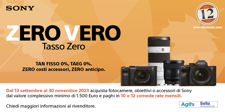 Sony ZERO Vero ! Fino al 30 novembre 2023