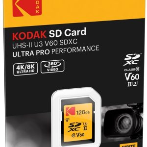 Kodak SD 128GB 300MB/160MB UHS-II U3 CL.10 V60 4K/8K ULTRA PRO