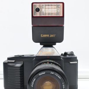 Canon T50 + Vivitar 28/70 + Flash Canon 244 T