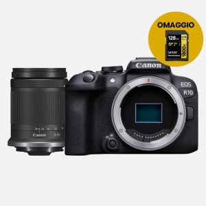 Canon EOS R10 con 18/150 – Garanzia Canon Italia – OMAGGIO  Lexar SDXC 128GB Gold Series 1800x