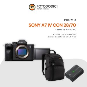 Sony a7 IV con 28/70 – Garanzia 2+1 Sony Italia – CASHBACK STUDENTI -300€ fino al 30/06/25 – 1 Batteria + Zaino CaseLogic BRBP105 in OMAGGIO !