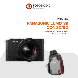Panasonic Lumix S9 con 20/60- Garanzia Fowa Italia – SCONTO IN CASSA -200€ FINO AL 31/03/25 – MonoSpalla Mindshift Photocross 10 in OMAGGIO !