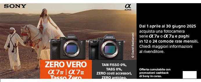 SONY TASSO ZERO Fino al 30 Giugno 2025