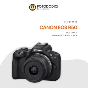 Canon EOS R50 con 18/45 – Garanzia Canon Italia