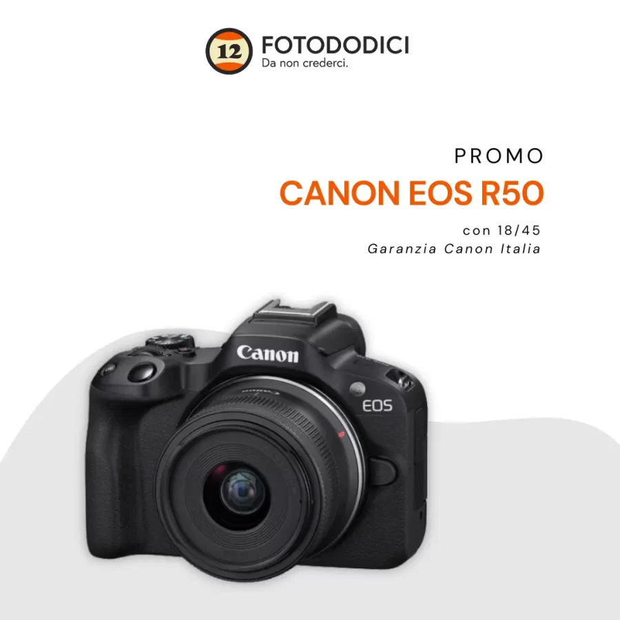 Canon EOS R50 con 18/45 - Garanzia Canon Italia