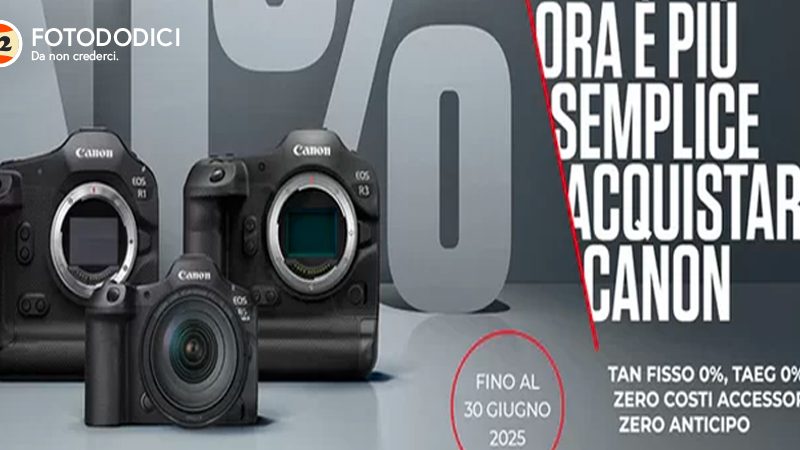 Canon Finanziamento Tasso 0 Maggio 30 Giugno 2025
