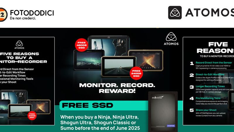 Atomos Promo Fino al 30 Giugno : Ssd Omaggio
