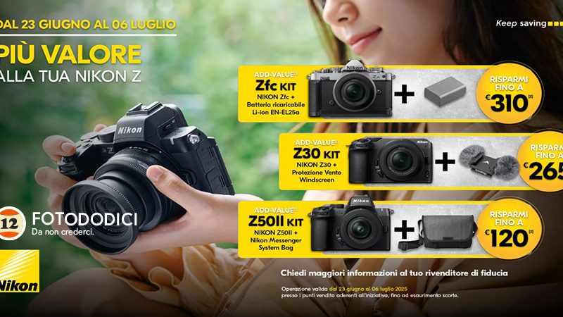 Nikon Yellow Sconto in cassa + Add Value dal 23 Giugno al 6 Luglio 2025