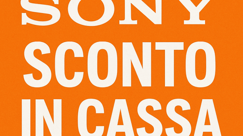 Sony Sconto in cassa DAL 2 Luglio AL 31 Luglio 2025