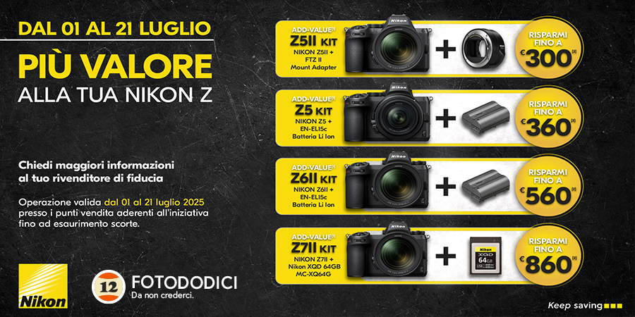 Nikon Z-Add Value + Yellow Summer 1 Luglio al 21 Luglio 2025