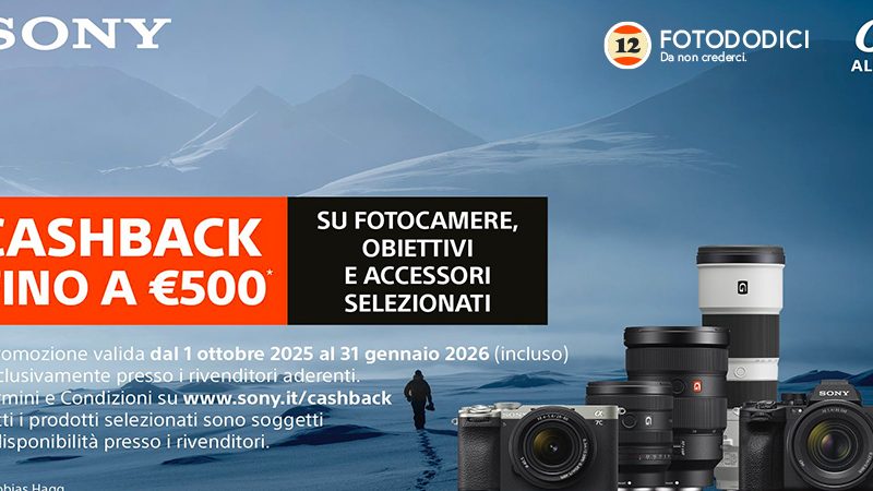 Sony Winter Cashback 2025 fino al 31 Gennaio 2026
