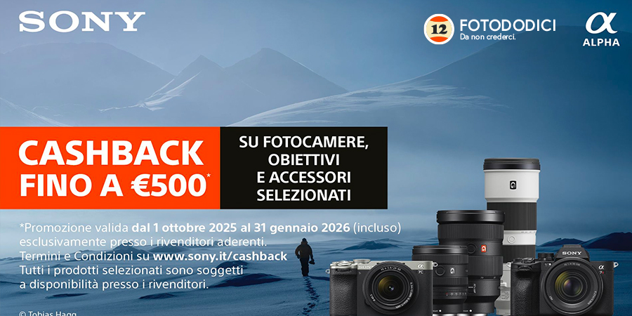 Sony Winter Cashback 2025 fino al 31 Gennaio 2026