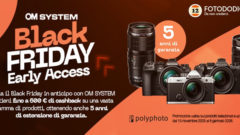 OM SYSTEM Black Friday fino al 6 Gennaio 2026