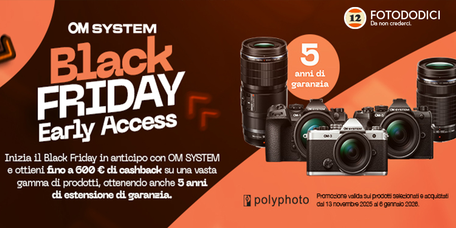OM SYSTEM Black Friday fino al 6 Gennaio 2026